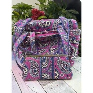 Vera Bradley 3-Piece Tote Shoulder Bag & Wallet Set Retired